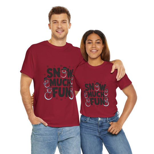 Fun Snowman Unisex Heavy Cotton Tee – Perfect for Winter Celebrations!