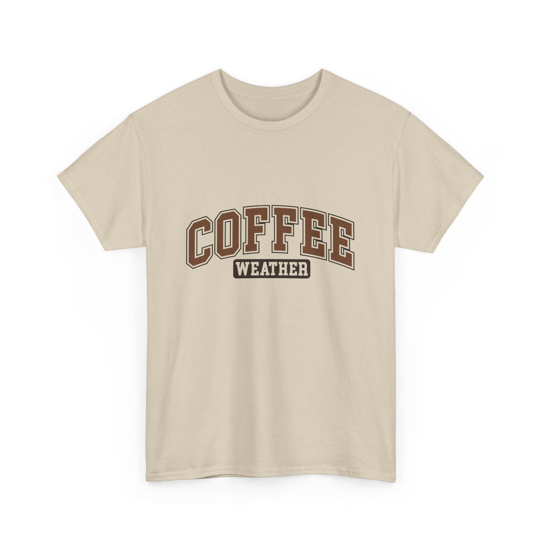 Coffee Weather Unisex Heavy Cotton Tee - Cozy Fall and Winter Apparel