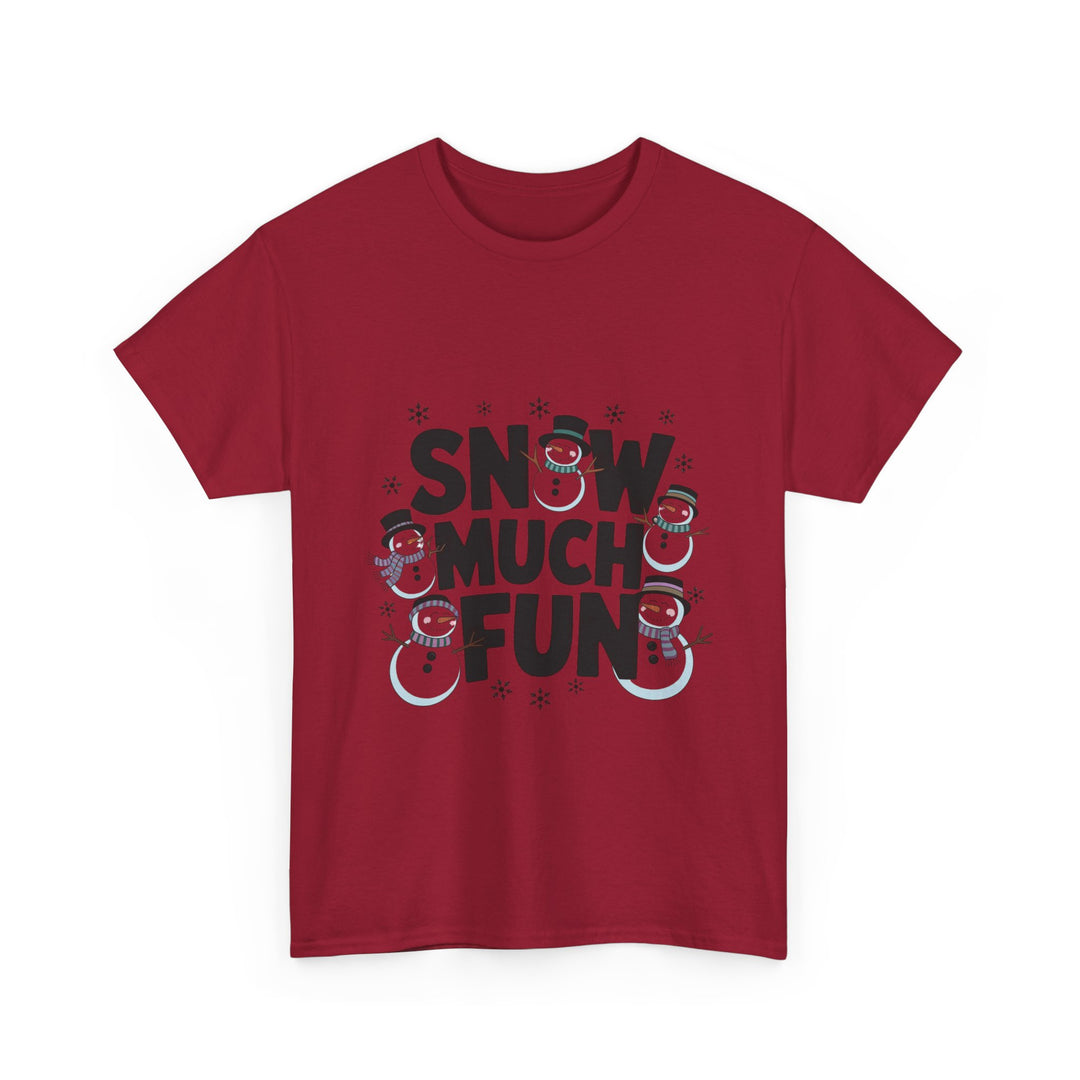 Fun Snowman Unisex Heavy Cotton Tee – Perfect for Winter Celebrations!