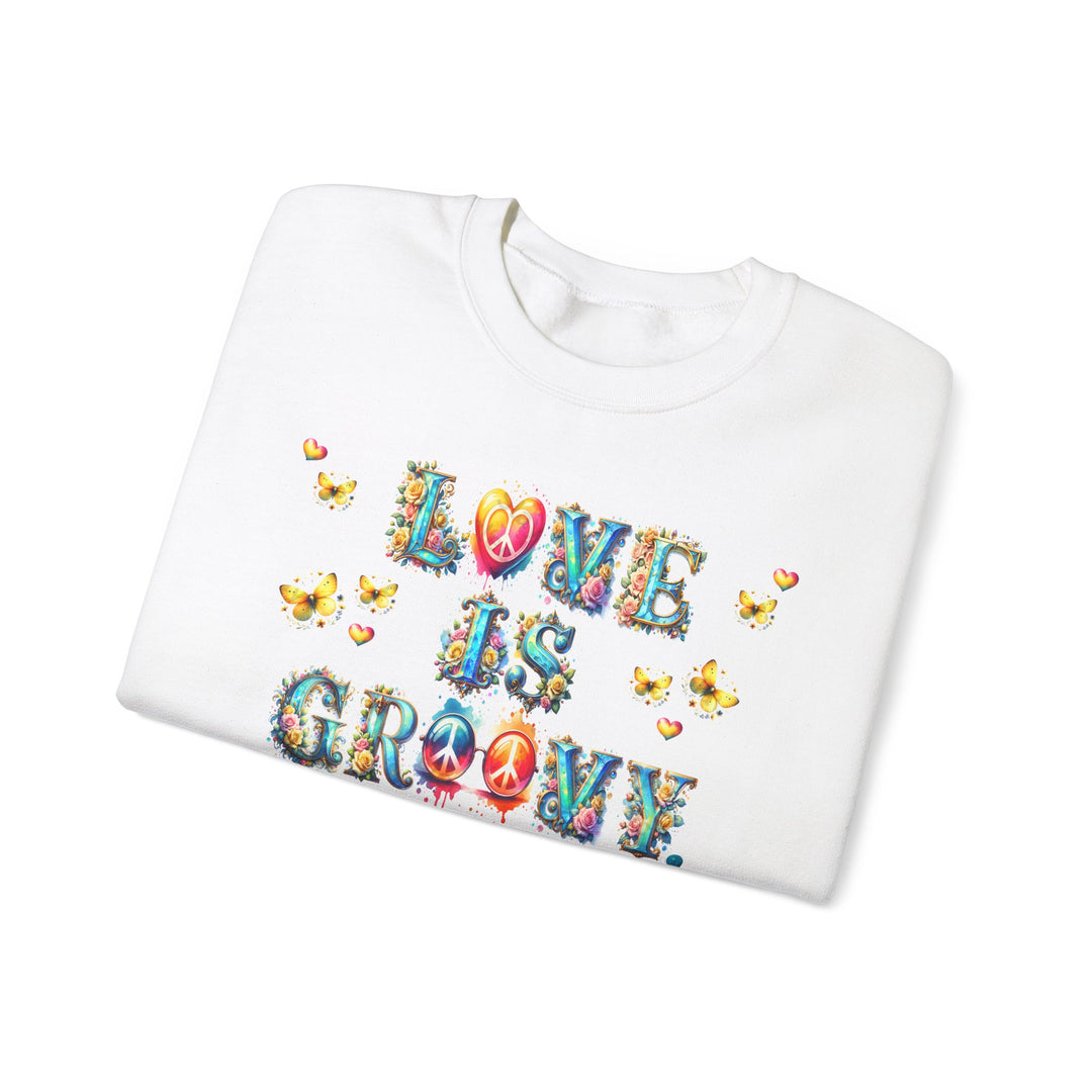 Groovy Love Couples Valentine's Day Sweatshirt