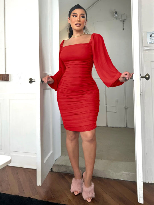 Immaculate Bandage Midi Dress - Red