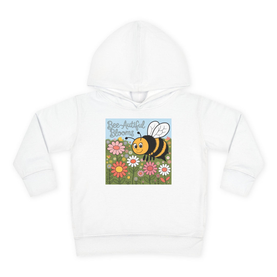 Toddler Fleece Hoodie - 'See Artful Blooms' Bee Design