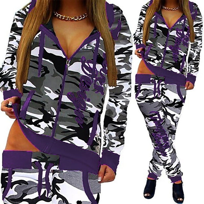 Women'S Tracksuit Sweatsuit 2 Piece Full Zip Street Winter Long Sleeve Thermal Warm Breathable Soft Fitness Gym Workout Running Sportswear Activewear Black / Orange Purple Gold