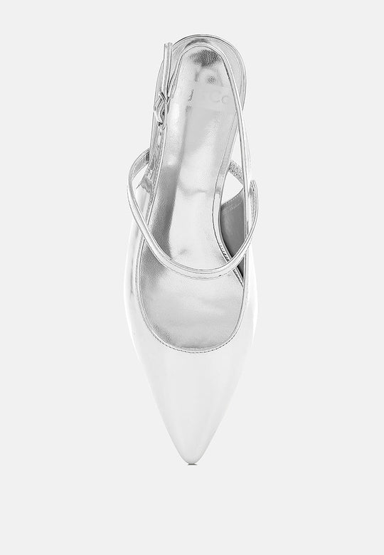 Abloom Kitten Heel Slingback Sandals-3