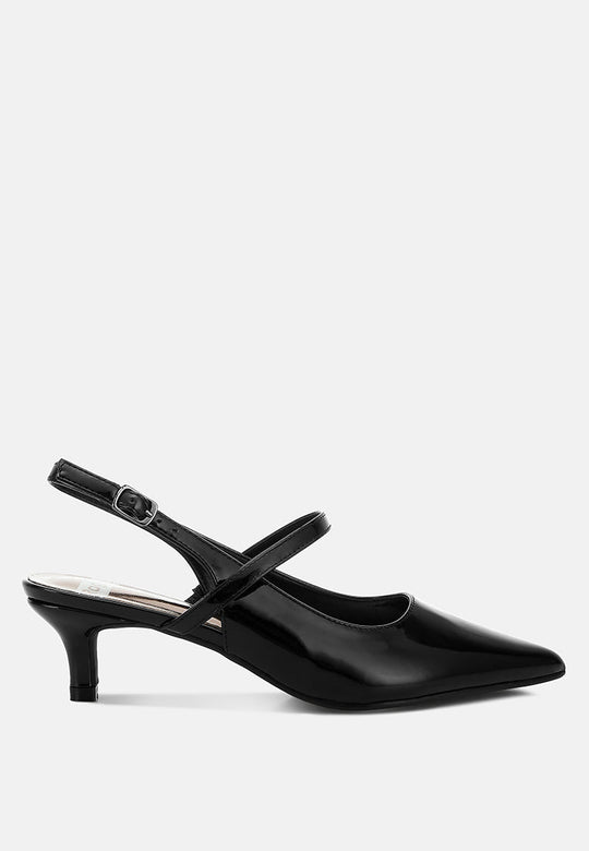 Abloom Kitten Heel Slingback Sandals-6