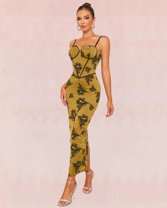 Astral Bandage Maxi Dress - Khaki