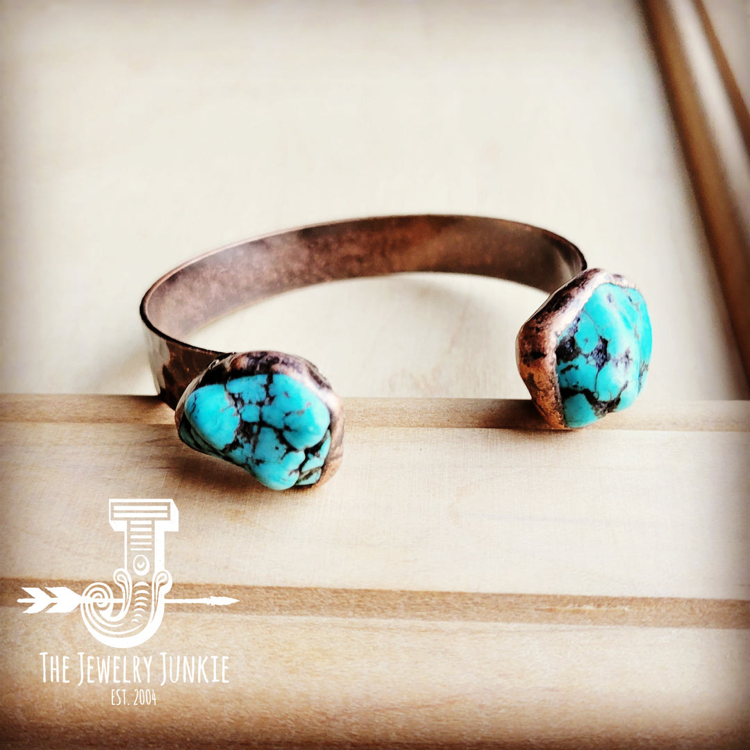 Genuine Natural Turquoise Cuff Bangle Bracelet 806t-0