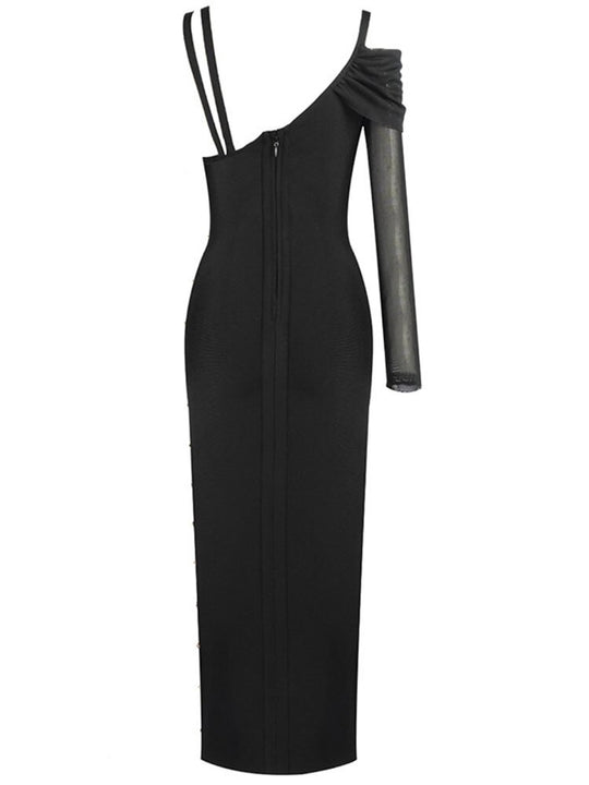 Finesse Bandage Maxi Dress - Black