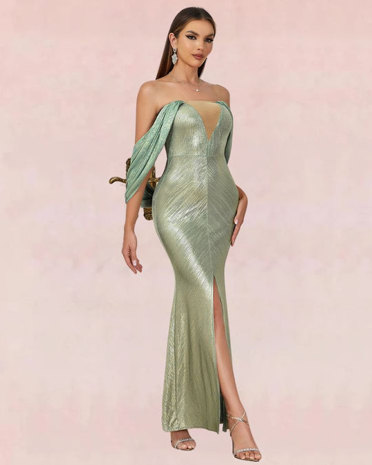 Bohemian Bodycon Maxi Dress - Green** (**please see shipping policy)