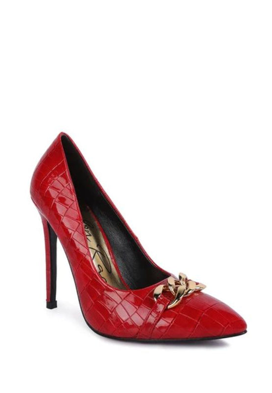 Croc Couturier Stiletto Pump Heels