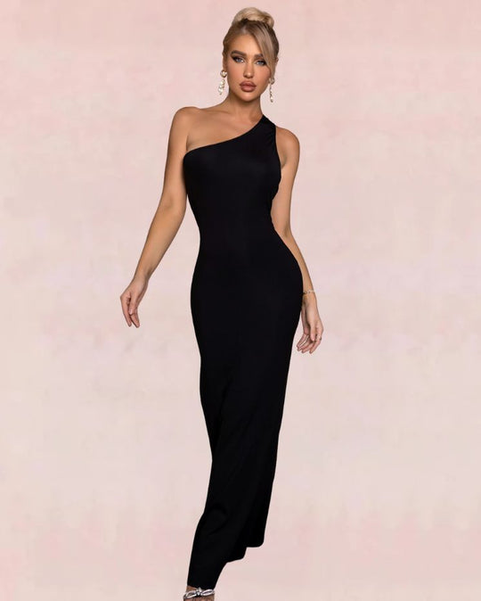 Lumisilk Bodycon Maxi Dress - Black