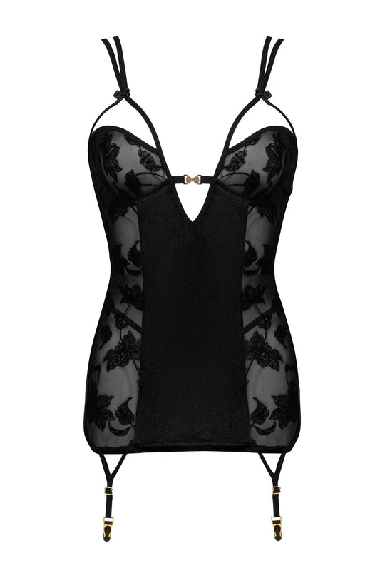 Delicate Lace & Velvet Chemise Beauty Night Xiomara-3