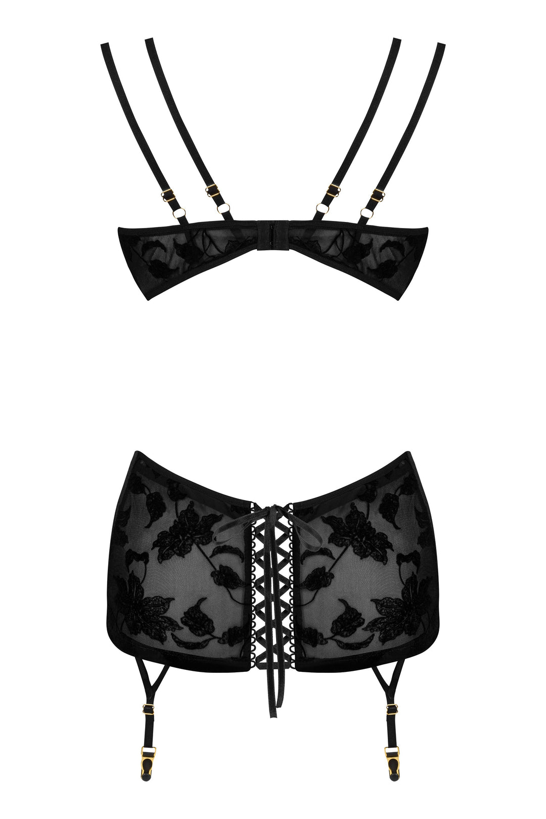 Delicate Lace & Velvet Chemise Beauty Night Xiomara-4