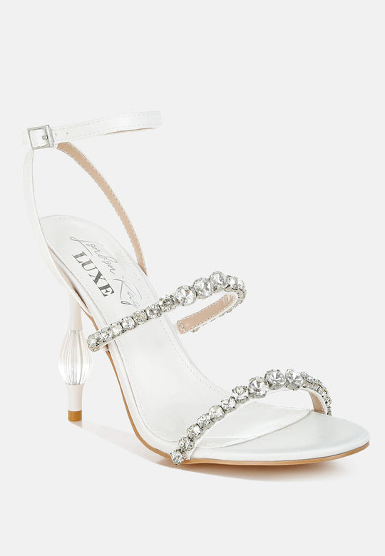 Aragon Diamante Embellished Fantasy Heel Sandals-1