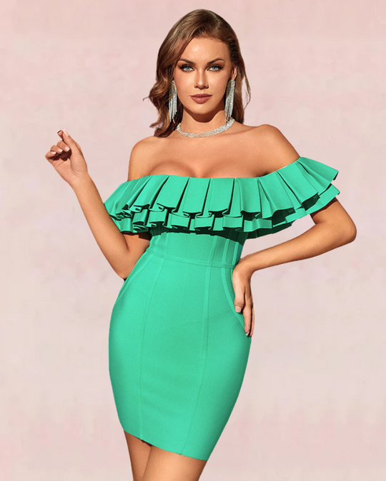 Enliven Bandage Mini Dress - Green