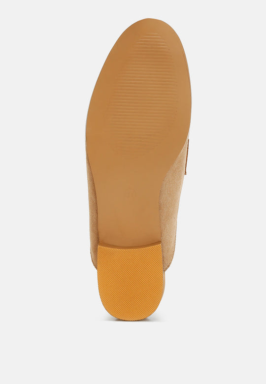 Eve Park Stud Embellished Penny Strap Mules-4