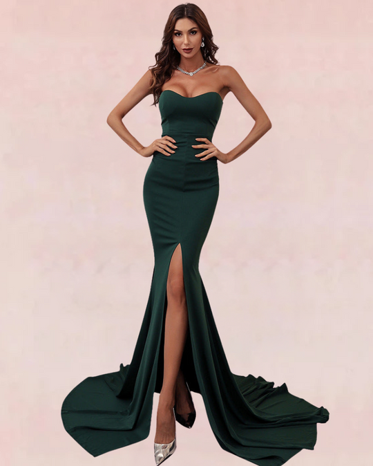 Fête Finery Bodycon Maxi Dress - Green