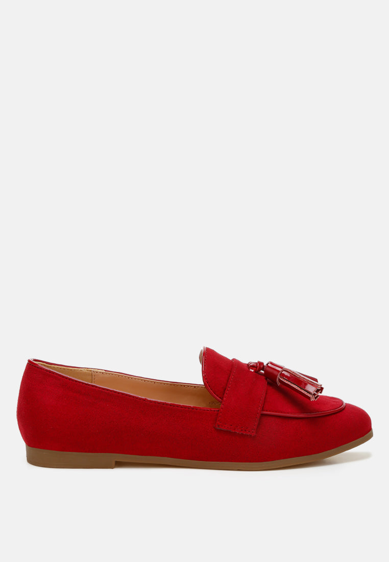 Folklore Micro Suede Tassel Loafers-0