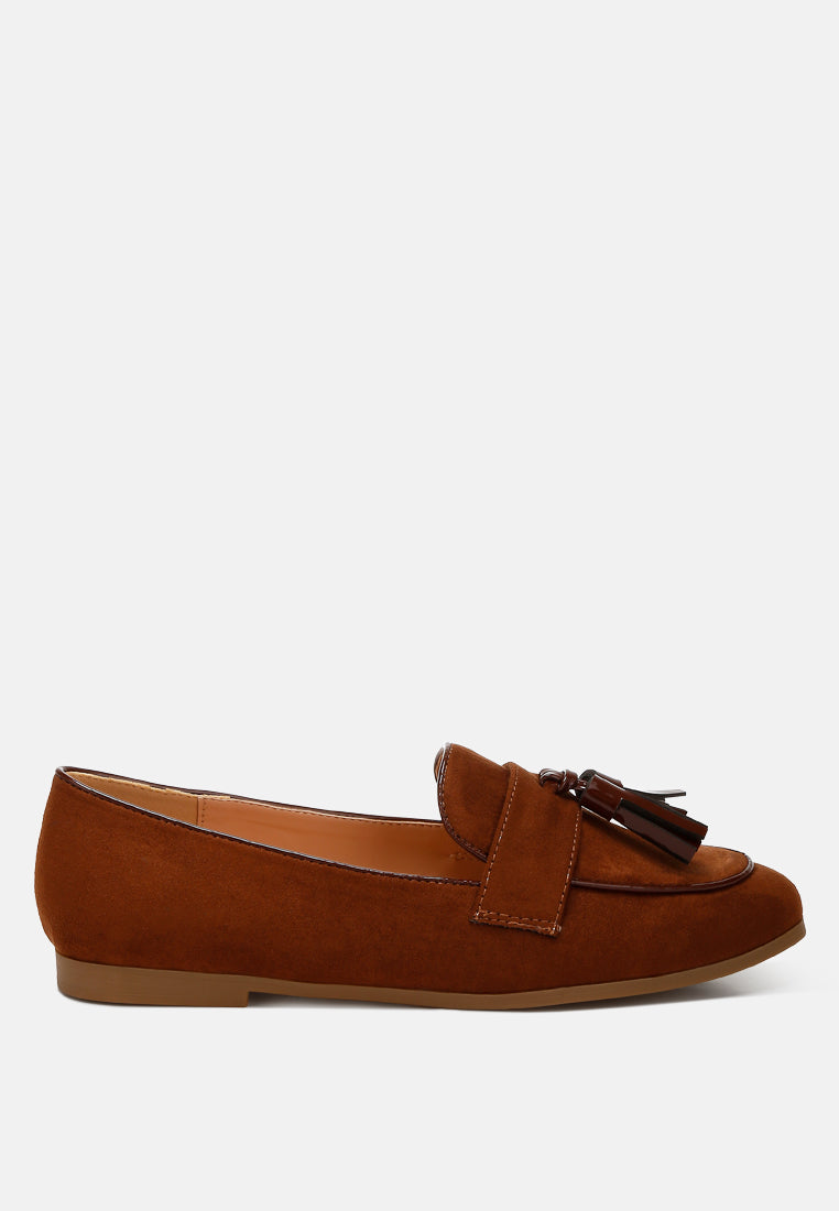 Folklore Micro Suede Tassel Loafers-6