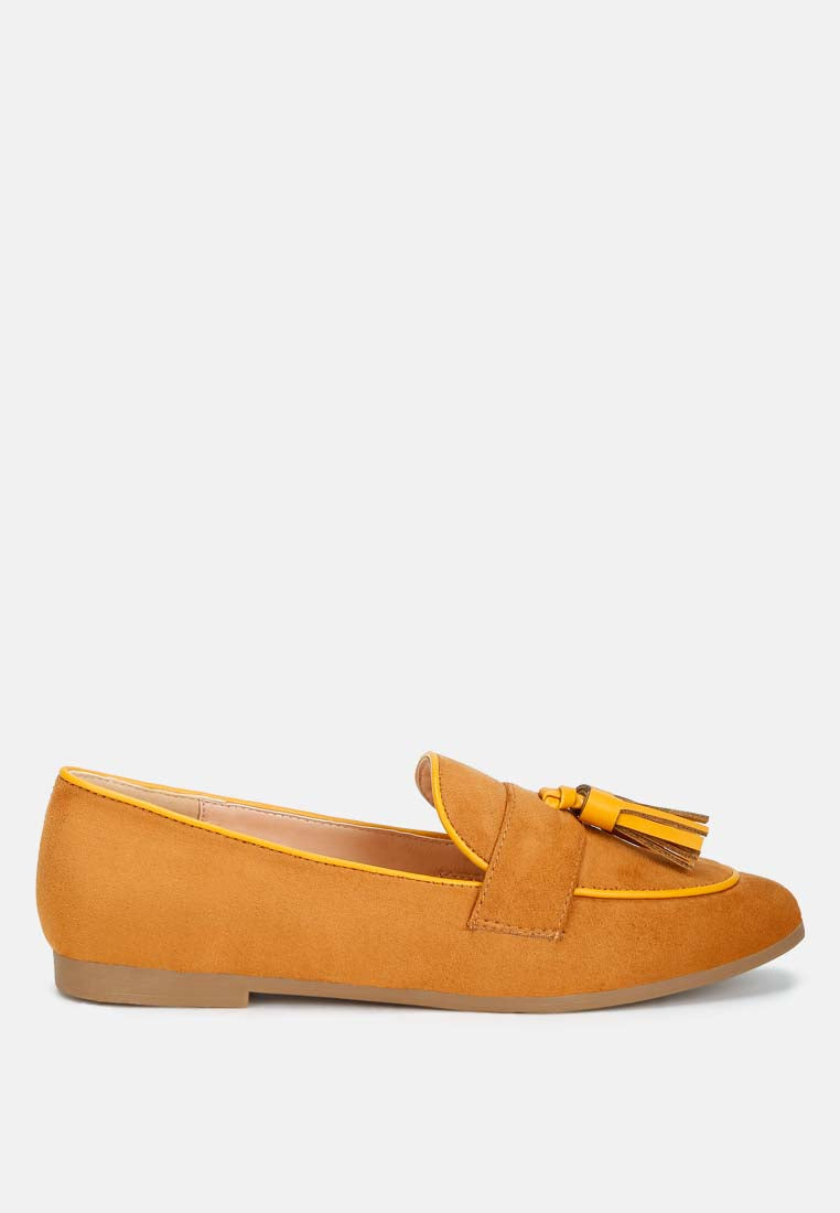 Folklore Micro Suede Tassel Loafers-7