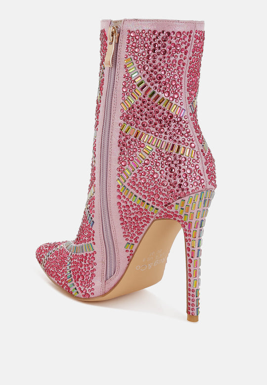 High Roller Rhinestones Embellished Stiletto Boots-2