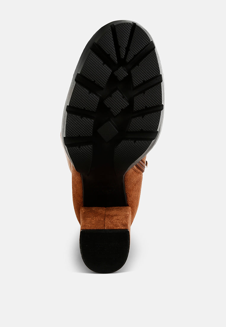 Maple Faux Suede Long Boots-4