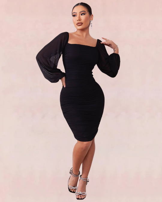 Immaculate Bandage Midi Dress - Black