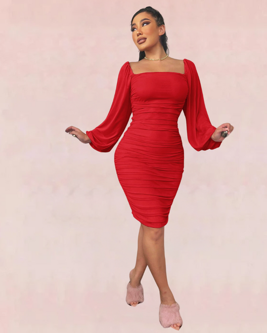 Immaculate Bandage Midi Dress - Red