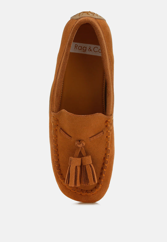 Kipstar Real Suede Leather Tassel Loafers-3