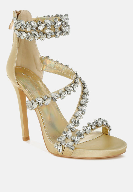Korna Diamante Embellished Stiletto Heel Sandals-1