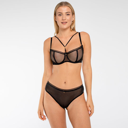 Semi-Sheer Tulle Thong Panty Samanta Leo-2