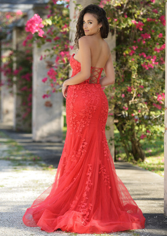 Reva Corset Gown - Red