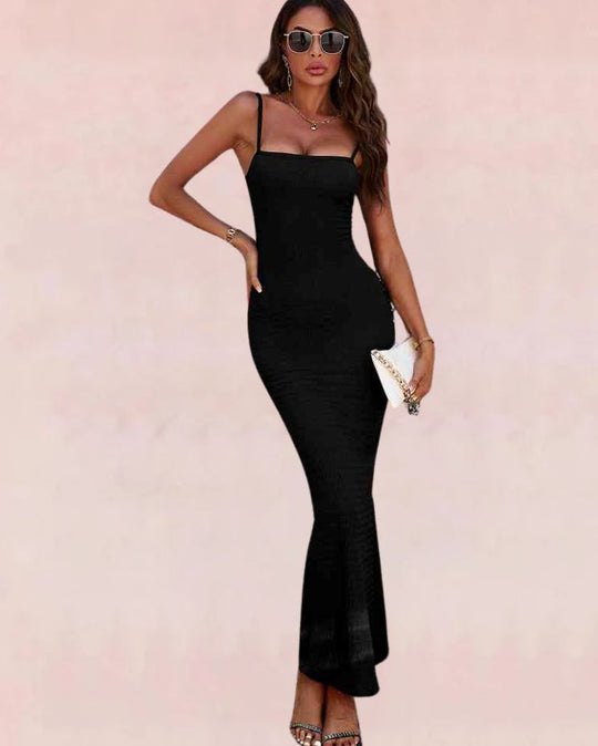 Lineage Bodycon Maxi Dress - Black