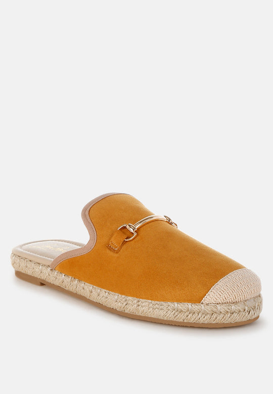 Nazaya Horsebit Detail Espadrilles Mules-1