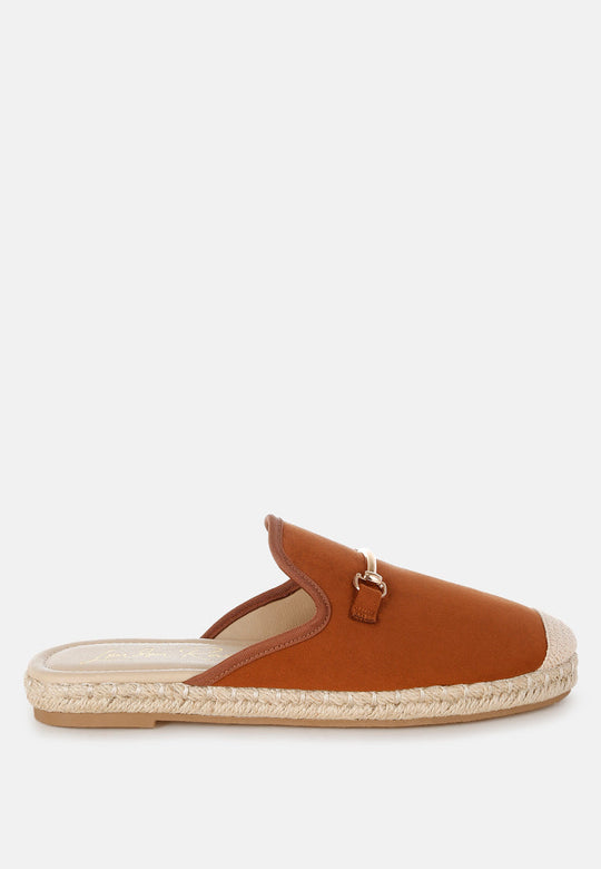 Nazaya Horsebit Detail Espadrilles Mules-5