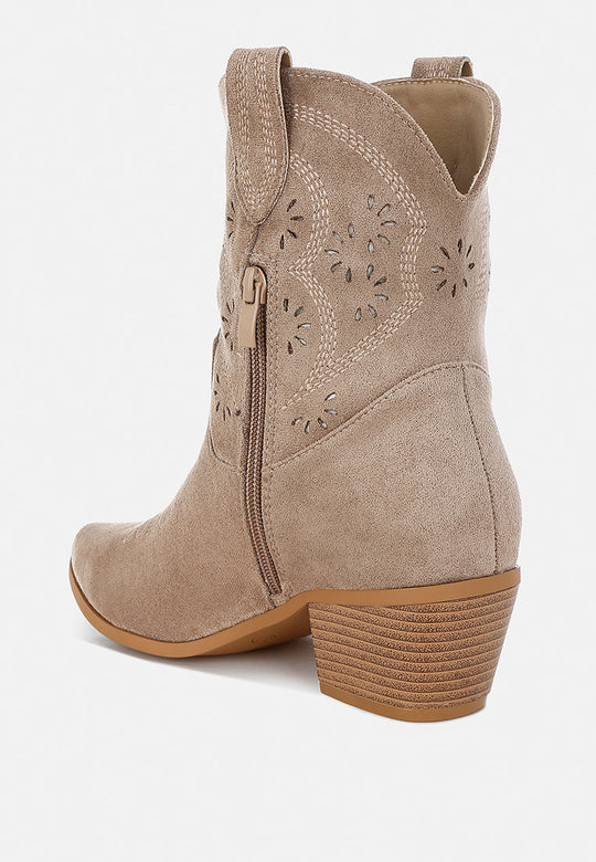 Nigel Cut Out Detail Cowboy Boots-2