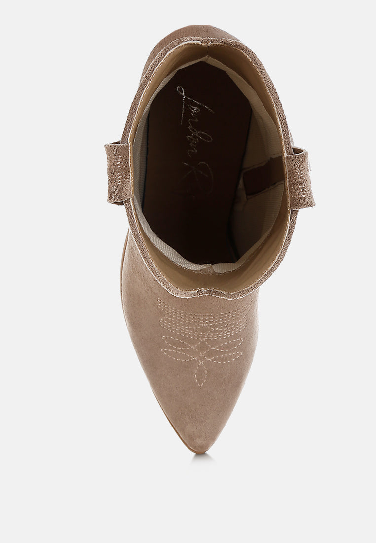 Nigel Cut Out Detail Cowboy Boots-3