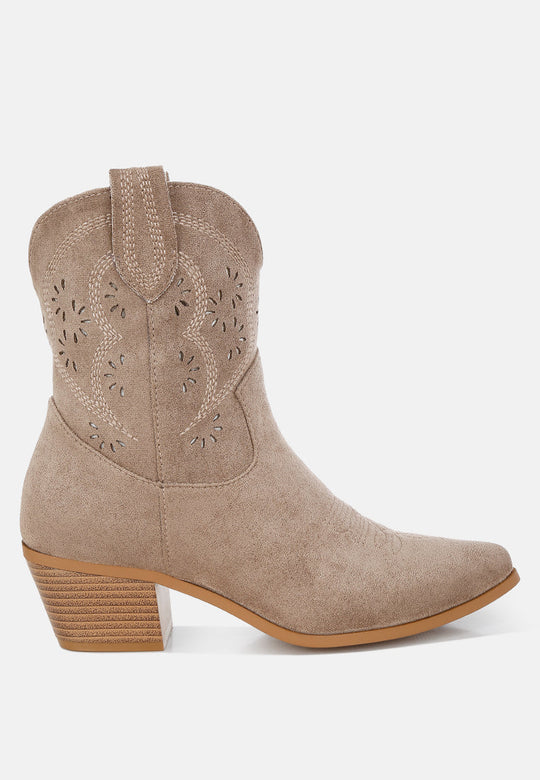 Nigel Cut Out Detail Cowboy Boots-0