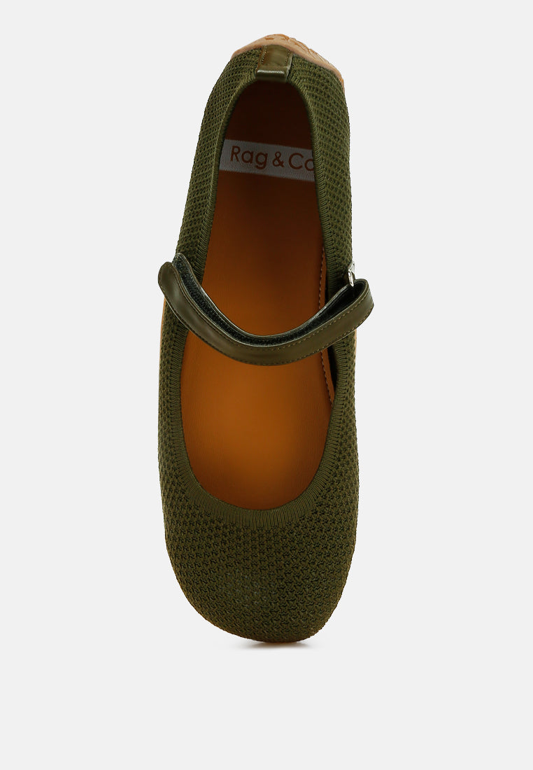 Nordeux Velcro Strap Mary Jane Ballerinas-3