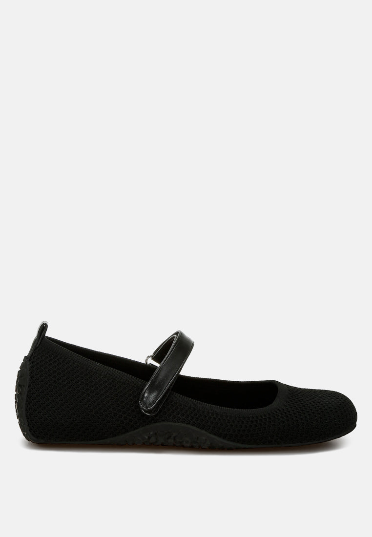 Nordeux Velcro Strap Mary Jane Ballerinas-6