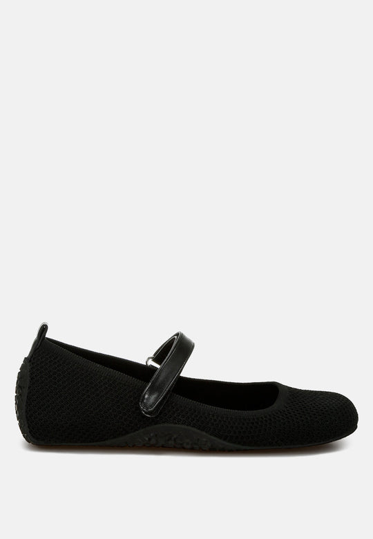 Nordeux Velcro Strap Mary Jane Ballerinas-6