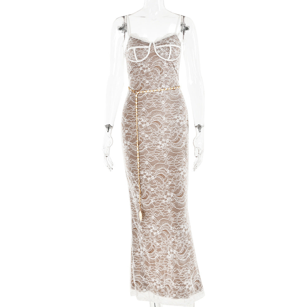 Heavenly Bodycon Maxi Dress - White