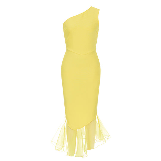 Mariposa Bodycon Maxi Dress - Yellow