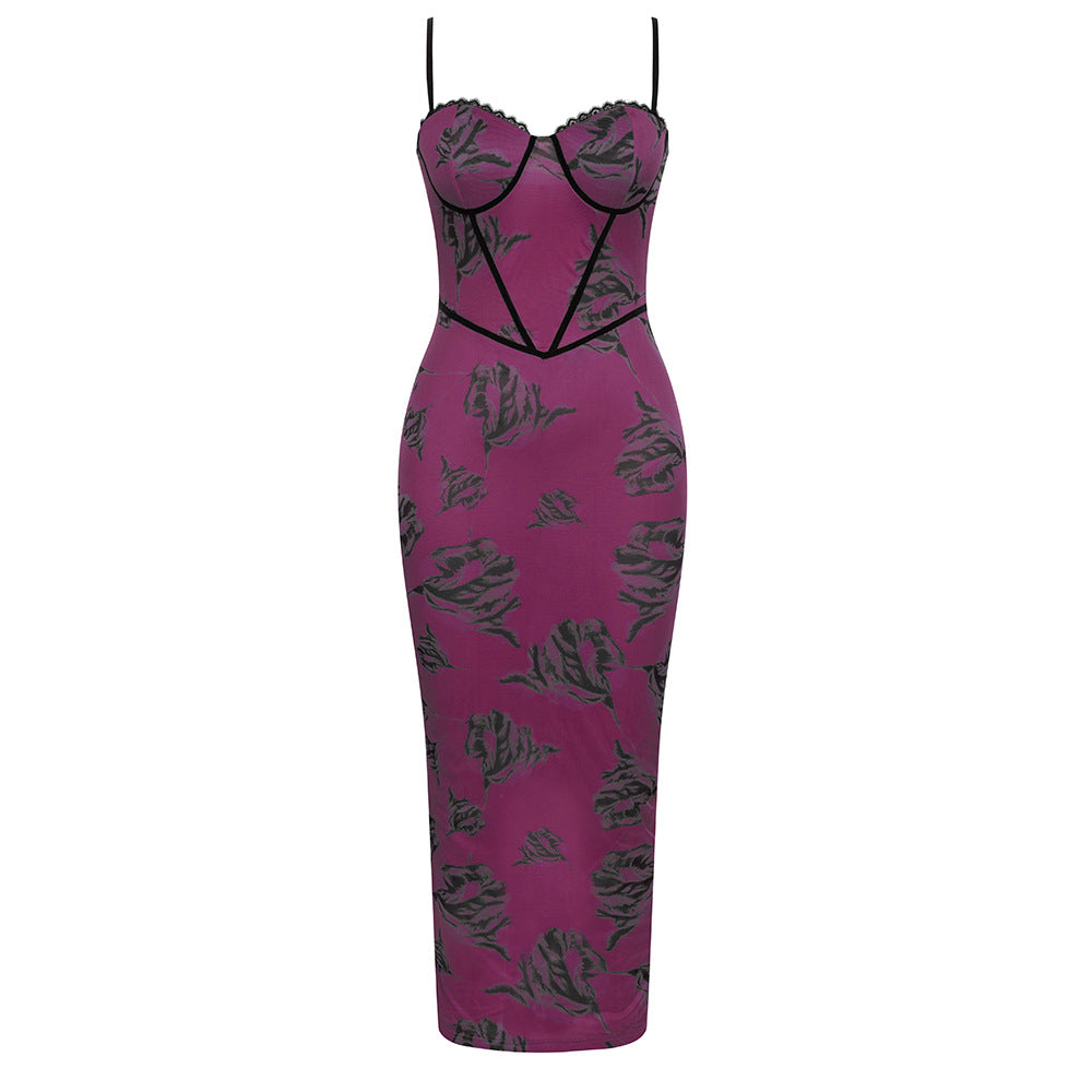 Astral Bandage Maxi Dress - Purple