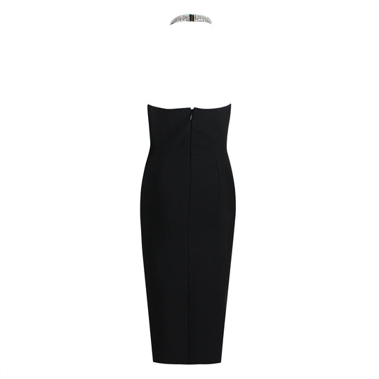 Solstice Bandage Midi Dress - Black