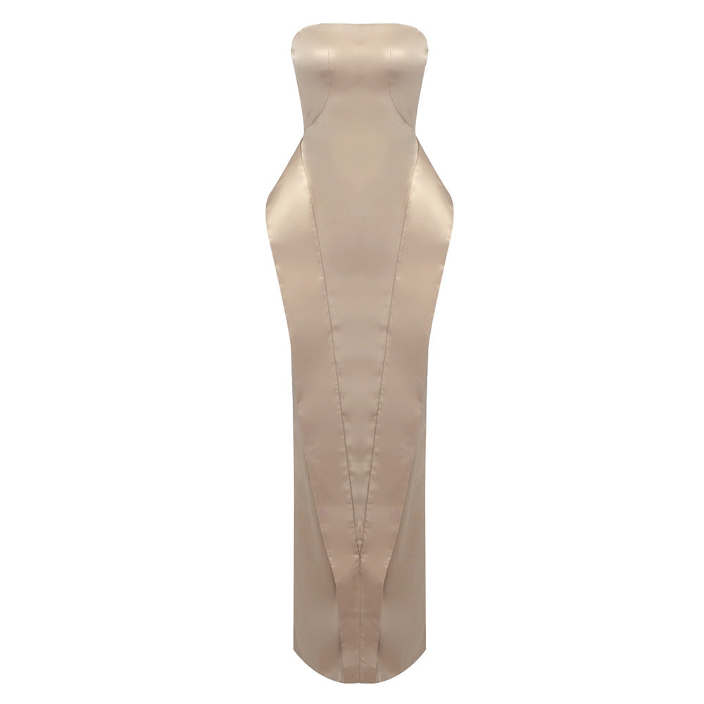 Enchanté Bandage Maxi Dress - Beige