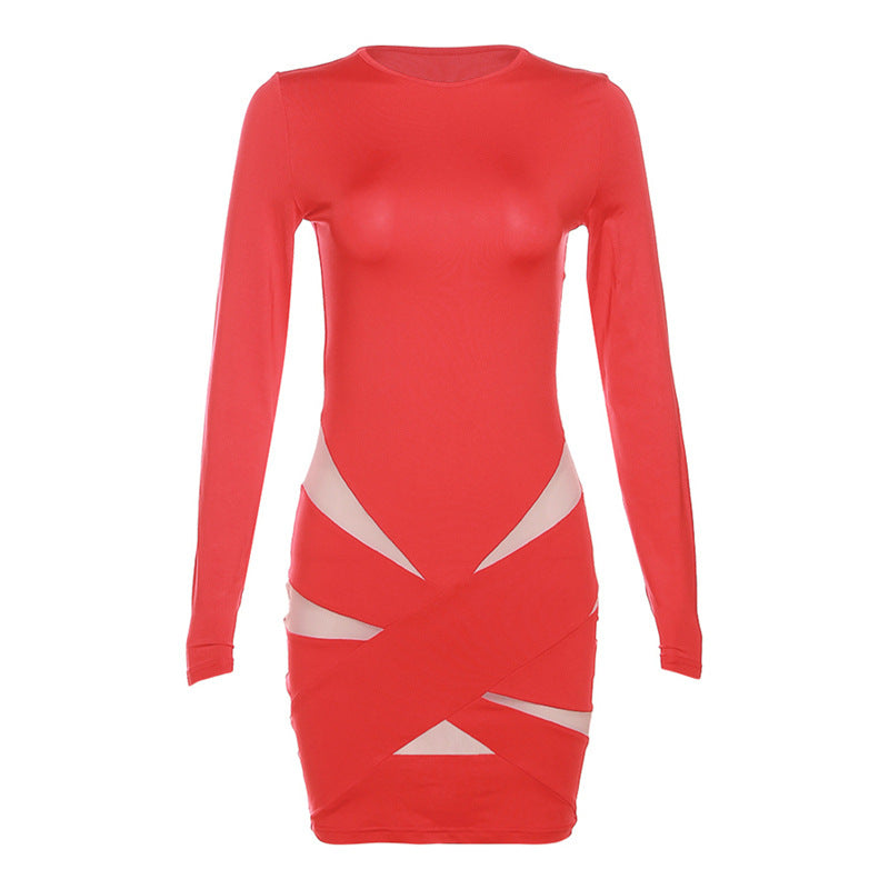 Inferno Bandage Mini Dress - Red