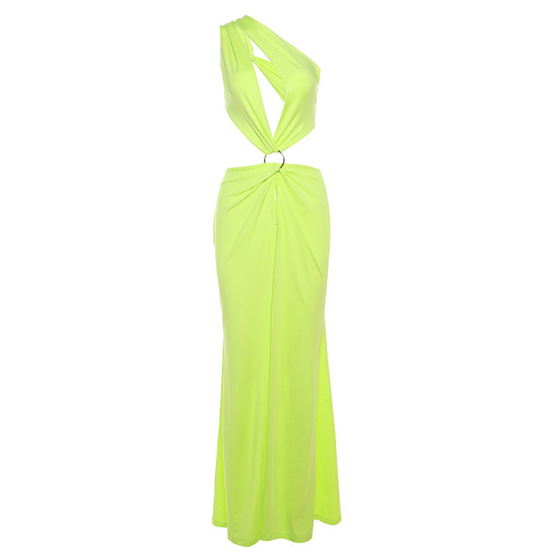 Botanical Cutout Maxi Dress - Green