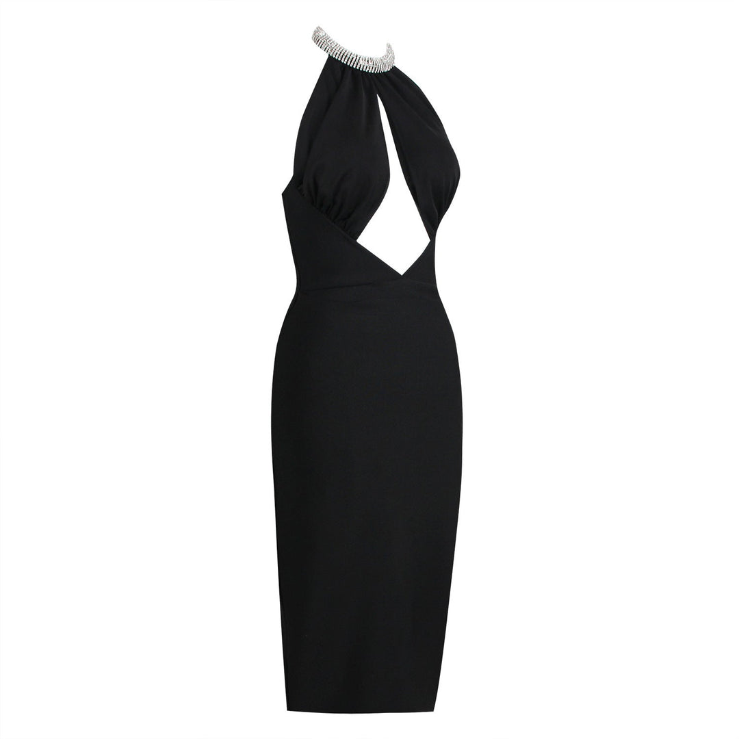 Solstice Bandage Midi Dress - Black