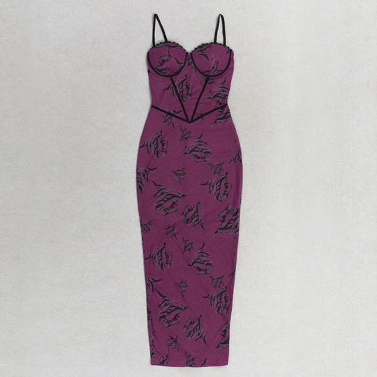 Astral Bandage Maxi Dress - Purple